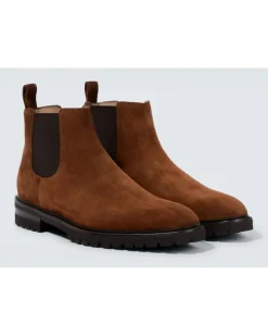 Chelsea Boots Brompton aus Veloursleder Braun