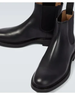 Chelsea Boots Chester aus Leder Schwarz