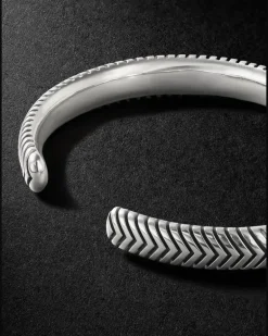 Chevron Sterling Silver Cuff