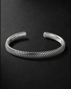 Chevron Sterling Silver Cuff