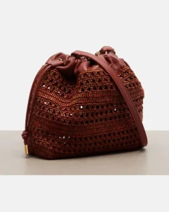 Chloé Bucket Bag Summer Banana Mini aus Raffiabast Braun