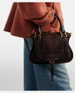 Chloé Henkeltasche Marcie Small aus Leder marcie Braun