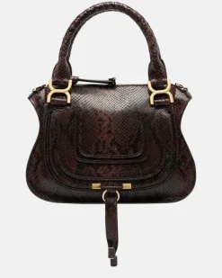 Chloé Henkeltasche Marcie Small aus Leder marcie Braun