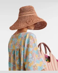 Chloé Hut aus Raffiabast Beige