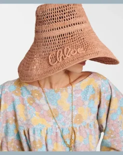 Chloé Hut aus Raffiabast Beige
