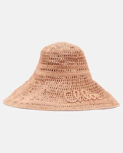 Chloé Hut aus Raffiabast Beige
