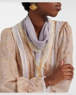 Chloé Tuch aus Seiden-Jacquard Violett