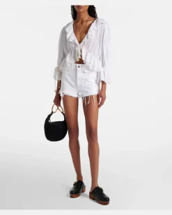 Chloé Verzierte Clogs Jeannette aus Leder Schwarz