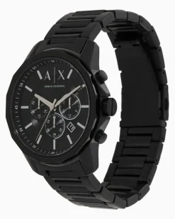 Chronograph Black Stainless Steel Watch Mehrfarbig
