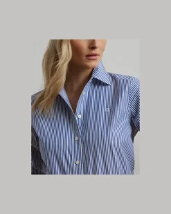 Classic-Fit Baumwollhemd mit Streifen Blue