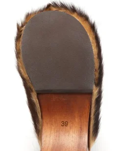 Clogs aus Holz - Braun