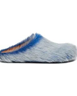 Clogs aus Kalbshaar - Blau
