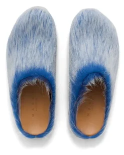 Clogs aus Kalbshaar - Blau