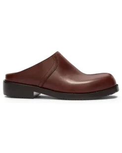 Clogs aus Leder - Braun