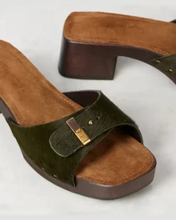 Clogs Britt 25 aus Kalbshaar GrüN