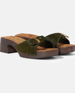 Clogs Britt 25 aus Kalbshaar GrüN