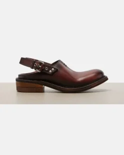 Clogs Foule aus Leder Braun