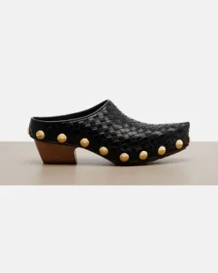 Clogs Gondola aus Leder Schwarz