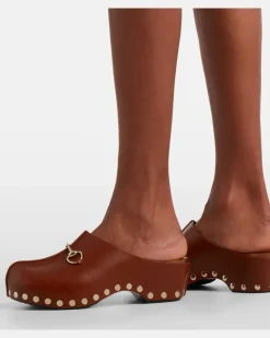 Clogs Horsebit aus Leder horsebit Braun