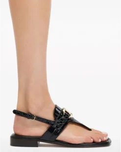 Clogs mit Gancini-Schnalle - Schwarz