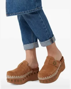 Clogs mit hohem Absatz - Braun