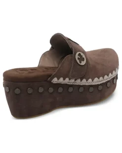 Clogs mit runder Kappe - Braun