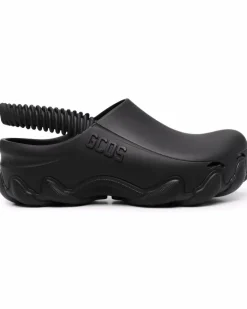 Clogs mit Slingback-Riemen - Schwarz