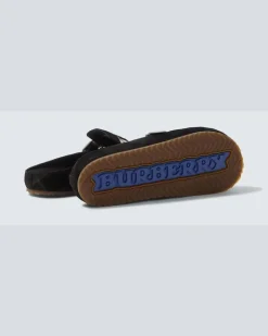 Clogs Urchin aus Veloursleder Schwarz