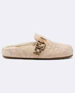 Clogs Urchin aus Veloursleder Beige
