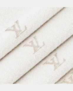 Cloudy Monogram Tuch Beige