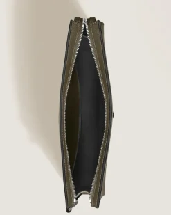 Clutch aus Sartorial Leder - Khaki - Leder - MB221566 - Etuis