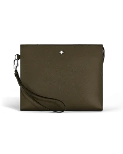 Clutch aus Sartorial Leder - Khaki - Leder - MB221566 - Etuis