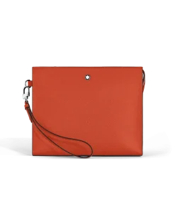 Clutch aus Sartorial Leder - Mandarine - Leder - MB221568 - Etuis