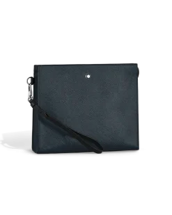 Clutch aus Sartorial Leder - Tweed-Blau - Leder - MB220428 - Clutches