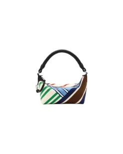 Clutch Cala Bayadere aus besticktem Canvas Multicolor