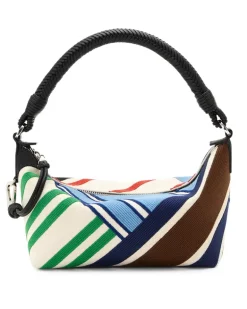 Clutch Cala Bayadere aus besticktem Canvas Multicolor