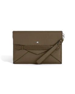 Clutch Montblanc Envelope - Haselnussbraun - Leder - MB220211 - Clutches