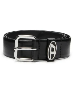 3.9cm Gürtel aus Leder mit Logo-Plakette - Gürtel - Unisex - Schwarz
