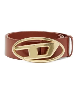4 cm Ledergürtel mit ovaler D-Schnalle - Gürtel - Unisex - Bunt