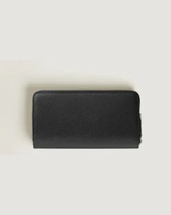 Continental-Brieftasche 12 cc mit Reißverschluss aus Sartorial Leder - Schwarz - Leder - MB220363 - Brieftaschen