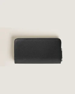 Continental-Brieftasche 12 cc mit Reißverschluss aus Sartorial Leder - Schwarz - Leder - MB220363 - Brieftaschen
