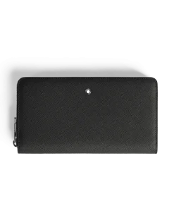 Continental-Brieftasche 12 cc mit Reißverschluss aus Sartorial Leder - Schwarz - Leder - MB220363 - Brieftaschen