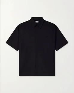 Cotton-Poplin Pyjama Shirt Black
