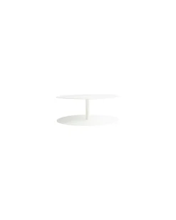 Couchtisch Gong - Weiß - Metall - Designer Giulio Cappellini