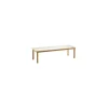 Couchtisch Kofi - Holz natur - Geriffeltes Hartglas - Designer Martin Solem