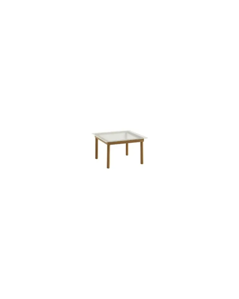Couchtisch Kofi - Holz natur - Geriffeltes Hartglas - Designer Martin Solem