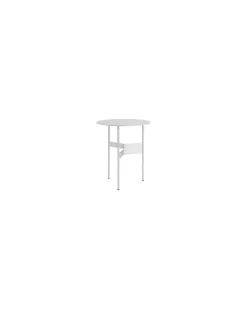 Couchtisch Shim - Silber - thermolackierter Stahl - Designer Jonas Trampedach