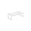 Couchtisch Trays - Weiß - verchromter Stahl - Designer Piero Lissoni