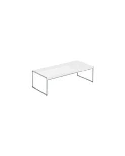 Couchtisch Trays - Weiß - verchromter Stahl - Designer Piero Lissoni
