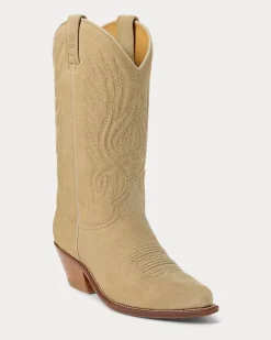Cowboystiefel Chilton aus Kalbswildleder Tan